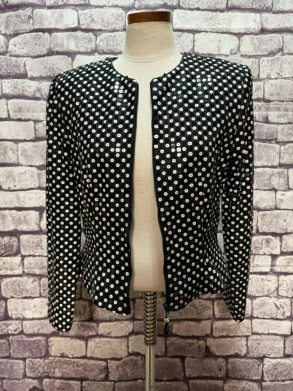 After Five Black & White Fully Lined Jacket Size 14
